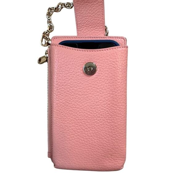 Radley London Hillcrest Large Phone Crossbody Peach Orange Gold - Picture 3 of 7